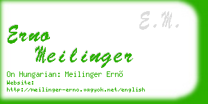 erno meilinger business card